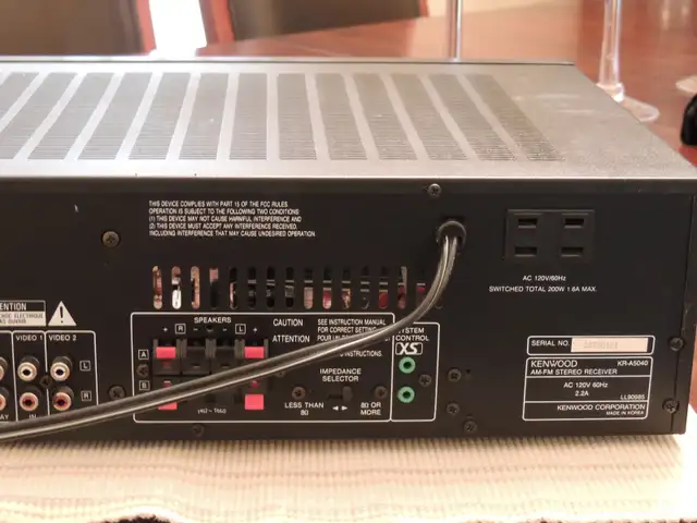 Kenwood KR-A5040 AM/Stereo Receiver- Phono In, 80 watts in Stereo Systems & Home Theatre in Mississauga / Peel Region - Image 10