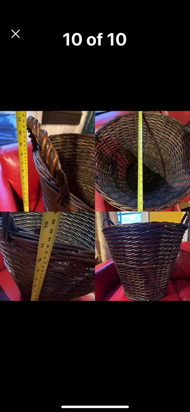 BEAUTIFUL BRAND NEW BIG WICKER BASKET in Home Décor & Accents in Regina - Image 11