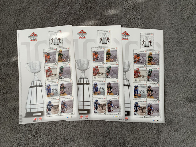 2012 Grey Cup Souvenir Stamp Sheet 9 Permanent Stamps in Arts & Collectibles in Oshawa / Durham Region - Image 3