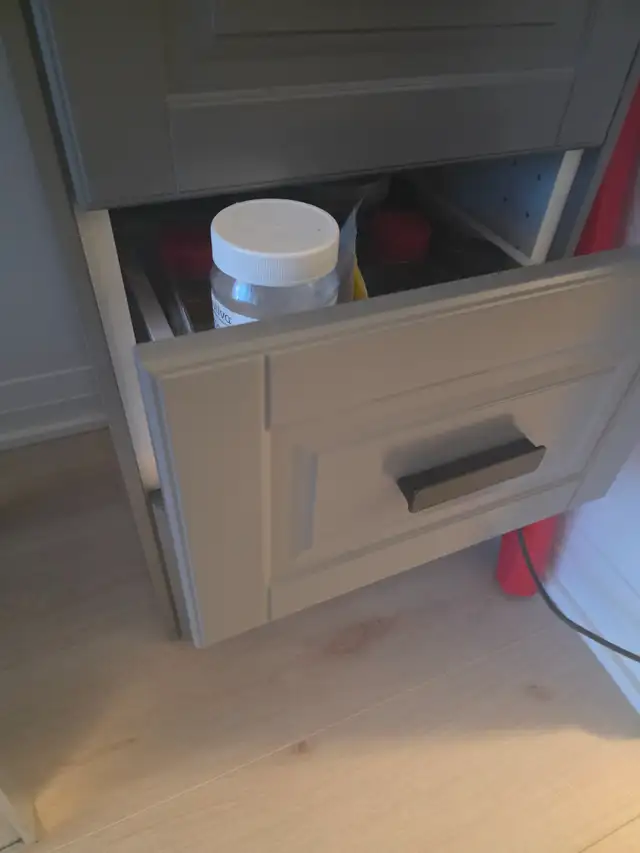 Custom made Tall Grey storange Cabinet / Pantry - 3 Drawers in Dressers & Wardrobes in City of Toronto - Image 3