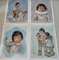Vintage Nora Peter Inuit print reproduction blank note cards