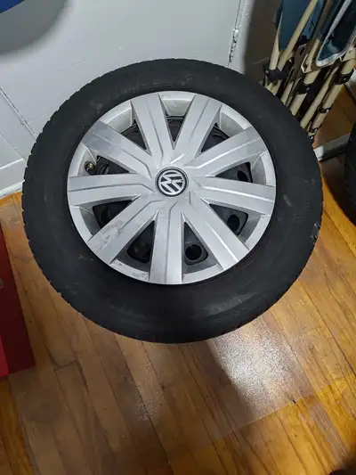 4 Sailing ice blazer winter tires. 195/65R15 Mags 5x112 VW hubcaps included. $250