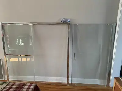 Porte de Bain 60" Chrome, View more