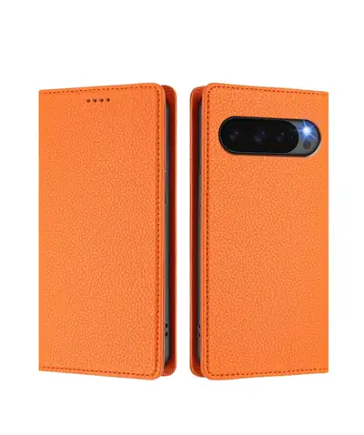 Orange Leather Wallet Case for Google Pixel 8 Pro, View more