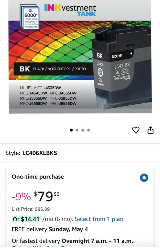 Brother LC406XLBK Inkvestment Tank High-Yield Black Ink in Printers, Scanners & Fax in Ottawa - Image 2