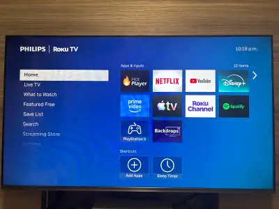 move-out sale! Philips 55" QLED Roku Smart TV , View more
