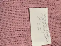 Belle couverture64’’x96’’ rose 100%coton 