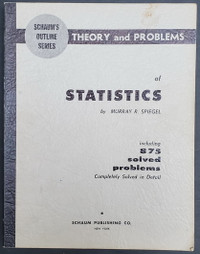 Like-New Schaum's Outline of Statistics Textbook