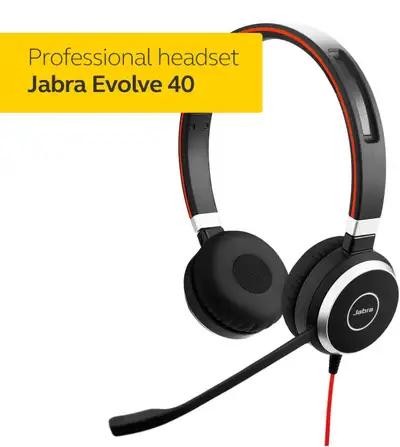 Jabra Evolve 40 UC Stereo Wired Headset/Music Headphones, View more