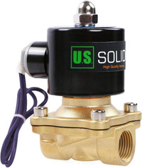 1/2" NPT Brass Electric Solenoid Valve 12V DC Normally Closed.