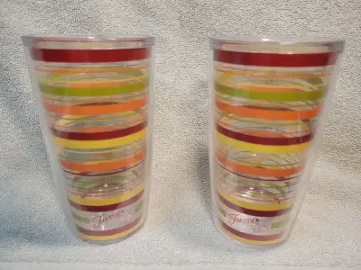 2 Tervis Fiesta 16 Oz Insulated Vintage Tumblers Multi Color Str, View more