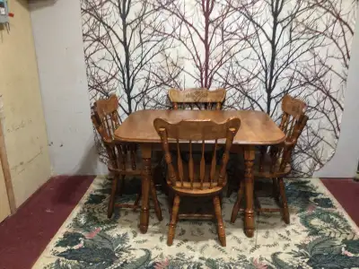 Refinished Table & 4 Chairs, View more