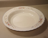 Vintage Arcopal "Victoria" France Serving Bowl Scalloped Swirl