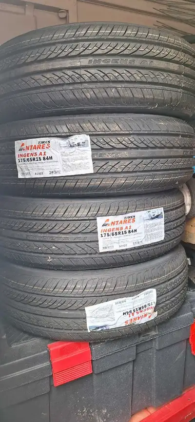 4 new tires plus you can have the old tires on rims(good for winter tires).Tires/rims off a Toyota Y...
