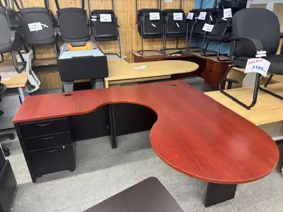 Desks/ Global 72x72 L-Shape stations with Hutch $499.99 each, View more