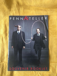 Penn & Teller - Souvenir Booklet + Autographed Ticket