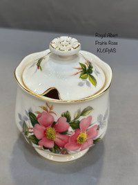Jam Jar Royal Albert Prairie Rose Bone China made in England 