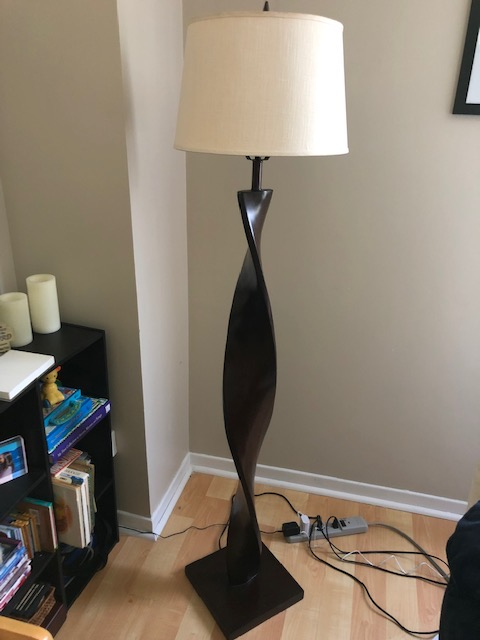 62 1/2" twisted wood floor lamp $350, vintage in Indoor Lighting & Fans in Oakville / Halton Region - Image 2