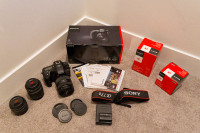Sony a77M2 camera with three great lens'