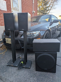 Surround sound (2xrear, center, subwoofer) speakers Polk Audio