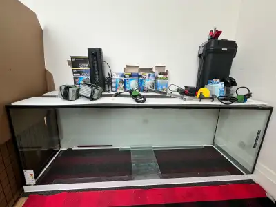 90-Gallon Glass Aquarium Complete Setup, View more