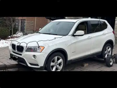 2013 BMW X3 engine out of order and good for parts. Accident free with nice 18” winter tires good to...