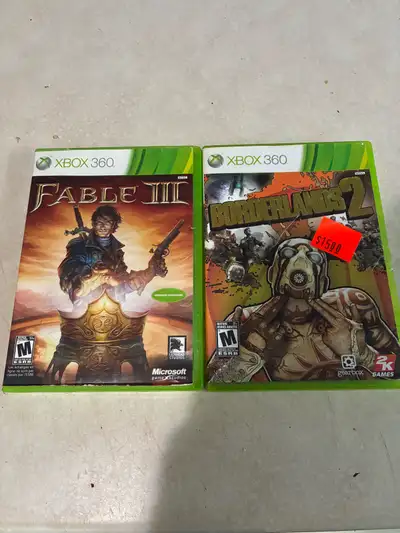 Jeux Xbox 360 Fable III et Borderlands 2, View more