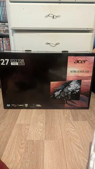 NEW Acer Nitro ED270R 27-inch curved gaming monitor., View more