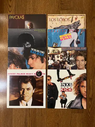 set 70: Huey INXS Stones Palmer Payolas vinyl records, View more