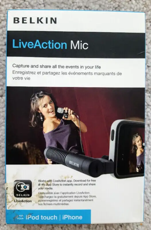 Brand New BELKIN Live Action Microphone