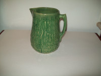 Antique green Brantford pitcher pottery