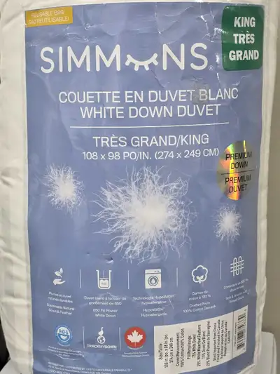 Simmons King Size Down Duvet, View more