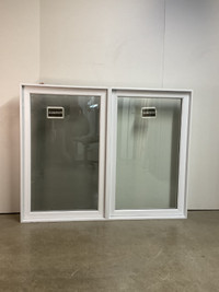10152BP Fenêtre Battant PVC Blanc 2 sect 1 ouvr 61 3/4 x 49