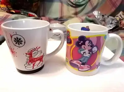 2 mugs Disney and Christmas, View more