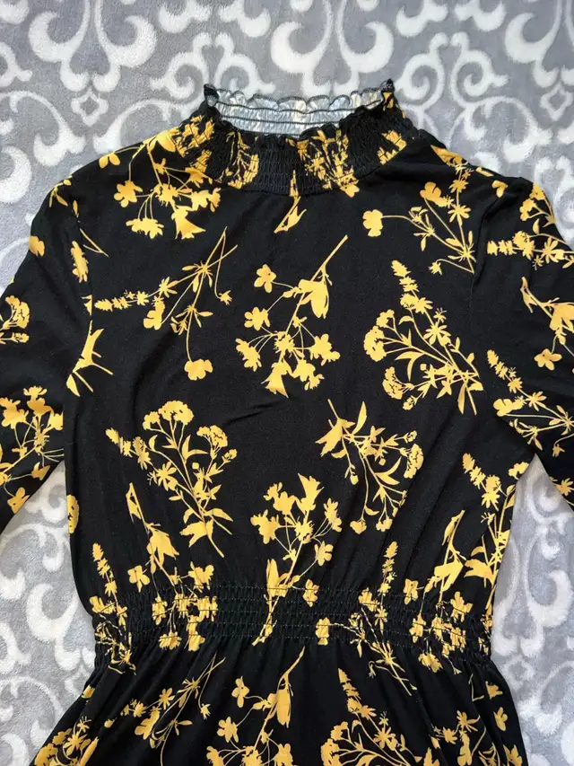 Streetwear Society Women’s Black Dress with Yellow Flowers in Women's - Dresses & Skirts in Oshawa / Durham Region - Image 3