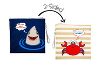 Flap Jack Kids Reversible Swim Bags Shark / Crab Stock# 9354
