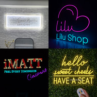 Custom glowing signs for indoor outdoor business events