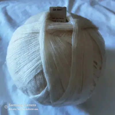 Giant Vintage Hand Spun Italian Wool Yarn Sourdough Ball 185g, View more