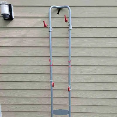 Selling a bike gravity rack that can securely hold 2 bikes. Great for saving space in your garage or...