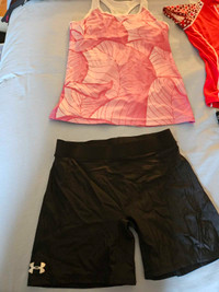 Active workout clothes and bike jerseys