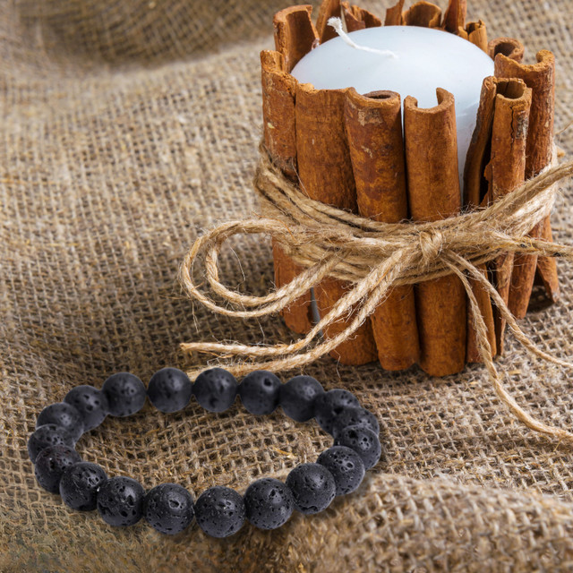 Natural Healing Pure Volcanic Stone Stretch Bracelet in Health & Special Needs in City of Toronto - Image 2