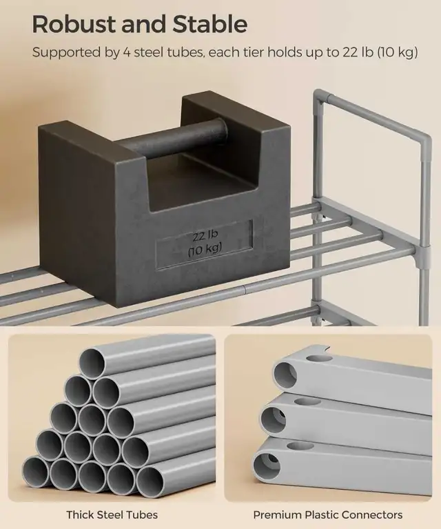 SONGMICS Shoe Rack, 3-Tier Shoe Organizer, in Storage & Organization in Mississauga / Peel Region - Image 6