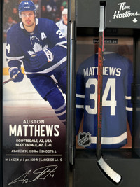 Auston Matthews, Mitch Marner Tim Horton Hockey Sticks 