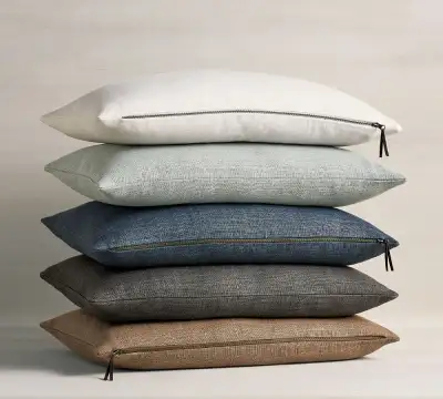 Decorative Linen Pillow Case w/Pillow