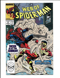 WEB OF SPIDER-MAN # 57 Mid-NOV 1989 SKINHEAD modern age SAVE P&P