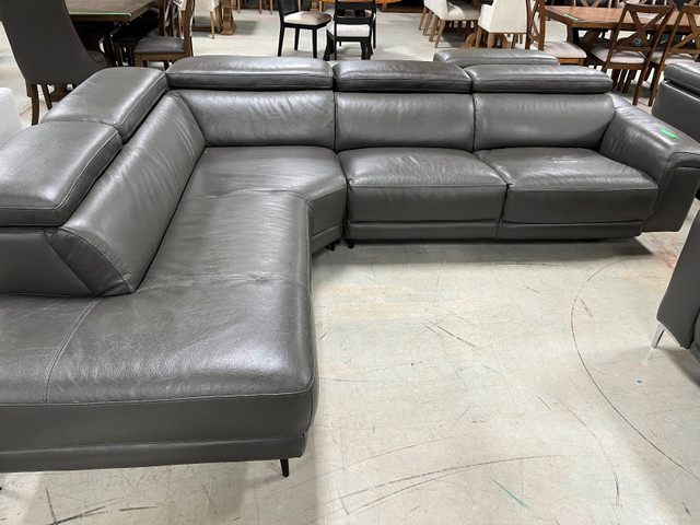 Top Grain Leather Sectional in Couches & Futons in Winnipeg - Image 2