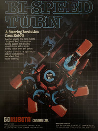 1989 Kubota Bi-Speed Turn Original Ad 