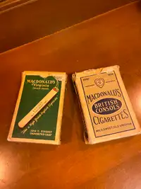 2 Vintage Macdonald's Cigarettes Advertising Tobacco Deck Cards