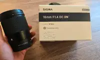Sigma 16mm 30mm F1.4 E-mount