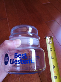 A Glass Jar with an Airtight Seal Lid, 4 in x 4 in